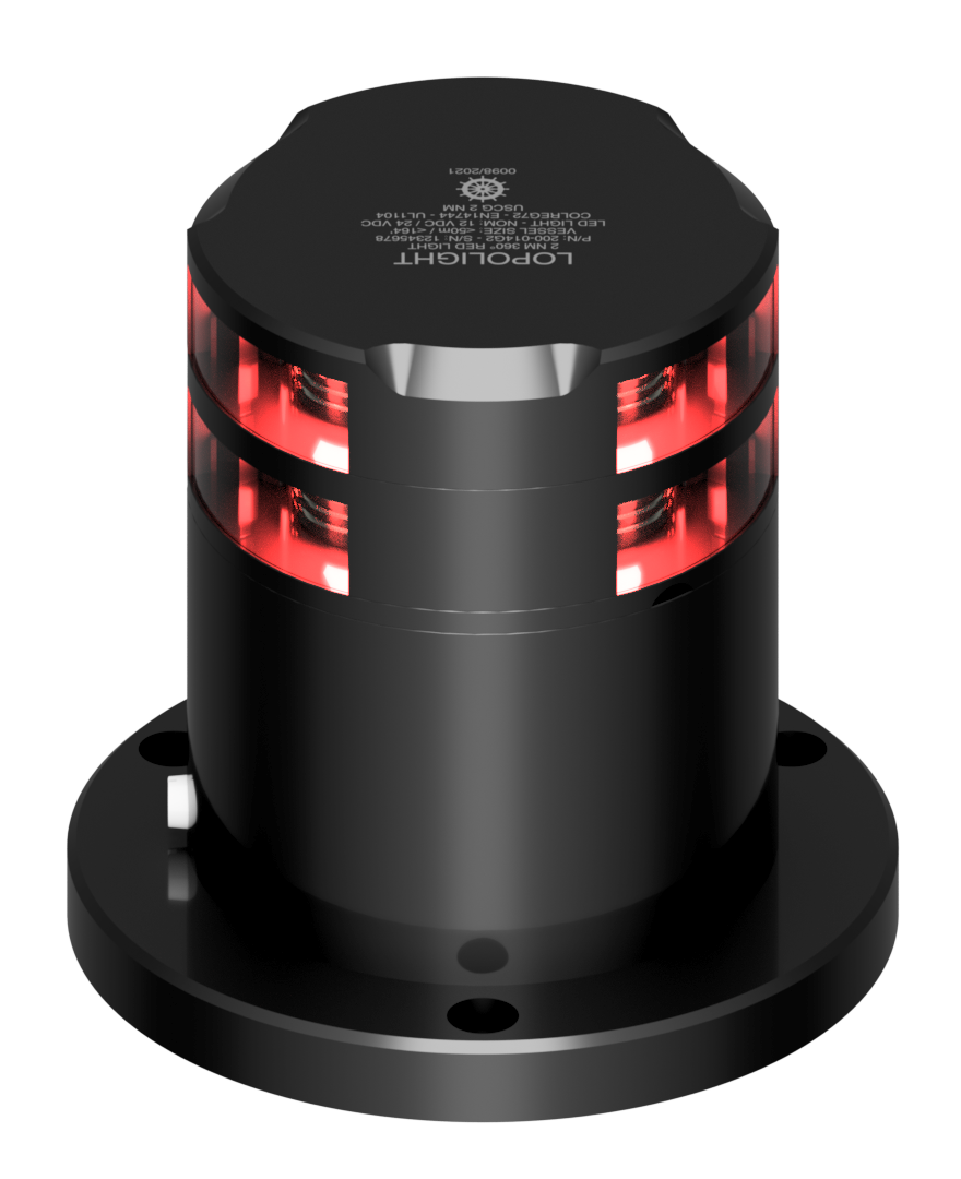 3nm 360° Red, Double, Dimmable, black anodized